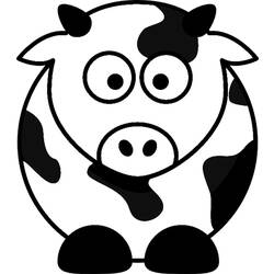 Dessin à colorier: Vache (Animaux) #13360 - Coloriages à Imprimer Gratuits