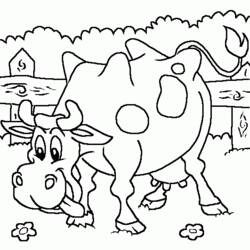 Dessin à colorier: Vache (Animaux) #13363 - Coloriages à Imprimer Gratuits