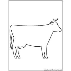 Dessin à colorier: Vache (Animaux) #13367 - Coloriages à Imprimer Gratuits