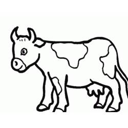 Dessin à colorier: Vache (Animaux) #13373 - Coloriages à Imprimer Gratuits