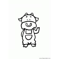 Dessin à colorier: Vache (Animaux) #13374 - Coloriages à Imprimer Gratuits