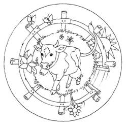 Dessin à colorier: Vache (Animaux) #13386 - Coloriages à Imprimer Gratuits