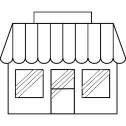 Dessin à colorier: Boutique (Bâtiments et Architecture) #67010 - Coloriages à Imprimer Gratuits