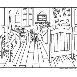 Dessin à colorier: Chambre (Bâtiments et Architecture) #63397 - Coloriages à Imprimer Gratuits
