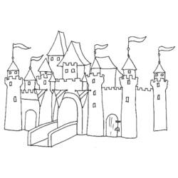Dessin à colorier: Chateau (Bâtiments et Architecture) #62034 - Coloriages à Imprimer Gratuits