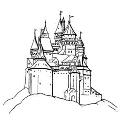 Dessin à colorier: Chateau (Bâtiments et Architecture) #62037 - Coloriages à Imprimer Gratuits