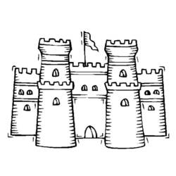 Dessin à colorier: Chateau (Bâtiments et Architecture) #62040 - Coloriages à Imprimer Gratuits