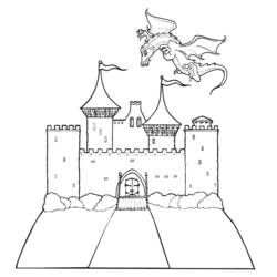 Dessin à colorier: Chateau (Bâtiments et Architecture) #62047 - Coloriages à Imprimer Gratuits