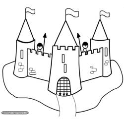 Dessin à colorier: Chateau (Bâtiments et Architecture) #62052 - Coloriages à Imprimer Gratuits