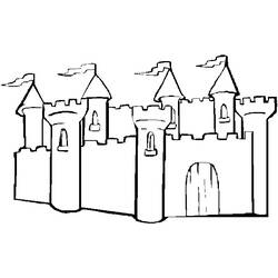 Dessin à colorier: Chateau (Bâtiments et Architecture) #62055 - Coloriages à Imprimer Gratuits