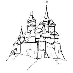 Dessin à colorier: Chateau (Bâtiments et Architecture) #62058 - Coloriages à Imprimer Gratuits
