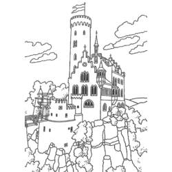 Dessin à colorier: Chateau (Bâtiments et Architecture) #62061 - Coloriages à Imprimer Gratuits
