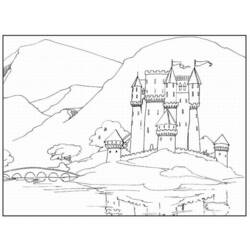 Dessin à colorier: Chateau (Bâtiments et Architecture) #62079 - Coloriages à Imprimer Gratuits