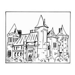 Dessin à colorier: Chateau (Bâtiments et Architecture) #62081 - Coloriages à Imprimer Gratuits