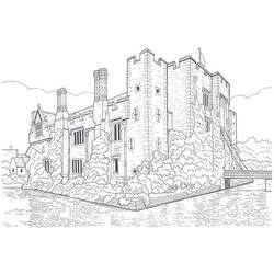 Dessin à colorier: Chateau (Bâtiments et Architecture) #62093 - Coloriages à Imprimer Gratuits
