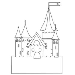 Dessin à colorier: Chateau (Bâtiments et Architecture) #62099 - Coloriages à Imprimer Gratuits