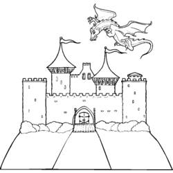 Dessin à colorier: Chateau (Bâtiments et Architecture) #62106 - Coloriages à Imprimer Gratuits