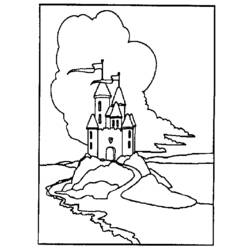 Dessin à colorier: Chateau (Bâtiments et Architecture) #62107 - Coloriages à Imprimer Gratuits