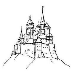Dessin à colorier: Chateau (Bâtiments et Architecture) #62111 - Coloriages à Imprimer Gratuits