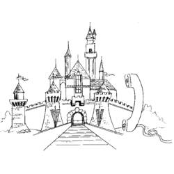 Dessin à colorier: Chateau (Bâtiments et Architecture) #62114 - Coloriages à Imprimer Gratuits