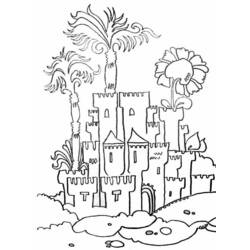Dessin à colorier: Chateau (Bâtiments et Architecture) #62126 - Coloriages à Imprimer Gratuits