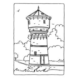 Dessin à colorier: Chateau (Bâtiments et Architecture) #62158 - Coloriages à Imprimer Gratuits