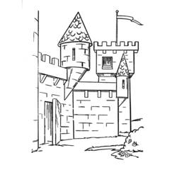 Dessin à colorier: Chateau (Bâtiments et Architecture) #62180 - Coloriages à Imprimer Gratuits