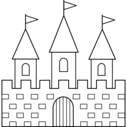Dessin à colorier: Chateau (Bâtiments et Architecture) #62213 - Coloriages à Imprimer Gratuits