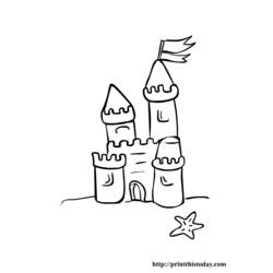 Dessin à colorier: Chateau (Bâtiments et Architecture) #62234 - Coloriages à Imprimer Gratuits