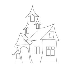 Dessin à colorier: Chateau (Bâtiments et Architecture) #62238 - Coloriages à Imprimer Gratuits