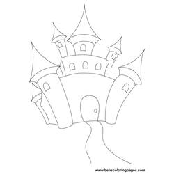 Dessin à colorier: Chateau (Bâtiments et Architecture) #62250 - Coloriages à Imprimer Gratuits