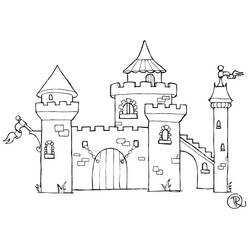 Dessin à colorier: Chateau (Bâtiments et Architecture) #62315 - Coloriages à Imprimer Gratuits