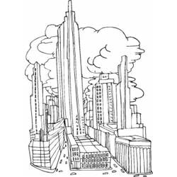 Dessin à colorier: Gratte-ciel (Bâtiments et Architecture) #65797 - Coloriages à Imprimer Gratuits
