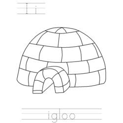 Dessin à colorier: Igloo (Bâtiments et Architecture) #61611 - Coloriages à Imprimer Gratuits