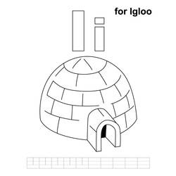 Dessin à colorier: Igloo (Bâtiments et Architecture) #61642 - Coloriages à Imprimer Gratuits