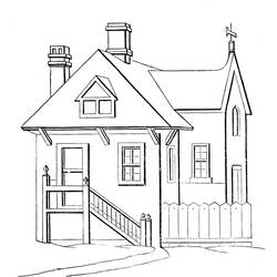 Dessin à colorier: Maison (Bâtiments et Architecture) #64731 - Coloriages à Imprimer Gratuits