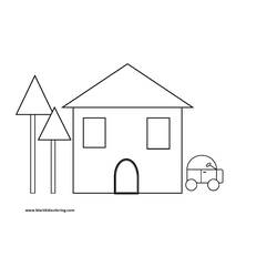 Dessin à colorier: Maison (Bâtiments et Architecture) #64756 - Coloriages à Imprimer Gratuits