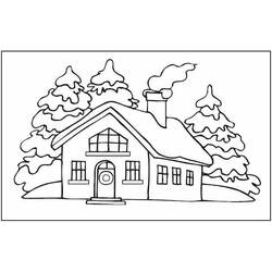 Dessin à colorier: Maison (Bâtiments et Architecture) #64758 - Coloriages à Imprimer Gratuits