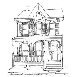 Dessin à colorier: Maison (Bâtiments et Architecture) #66451 - Coloriages à Imprimer Gratuits