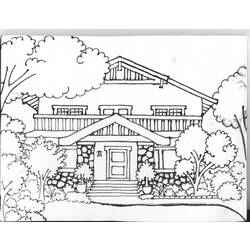 Dessin à colorier: Maison (Bâtiments et Architecture) #66459 - Coloriages à Imprimer Gratuits