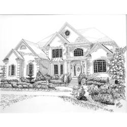 Dessin à colorier: Maison (Bâtiments et Architecture) #66471 - Coloriages à Imprimer Gratuits