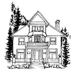 Dessin à colorier: Maison (Bâtiments et Architecture) #66509 - Coloriages à Imprimer Gratuits
