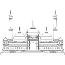 Dessin à colorier: Mosquée (Bâtiments et Architecture) #64512 - Coloriages à Imprimer Gratuits