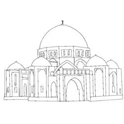 Dessin à colorier: Mosquée (Bâtiments et Architecture) #64514 - Coloriages à Imprimer Gratuits
