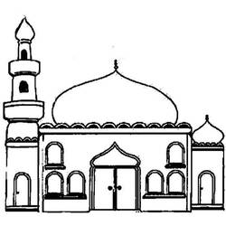 Dessin à colorier: Mosquée (Bâtiments et Architecture) #64516 - Coloriages à Imprimer Gratuits