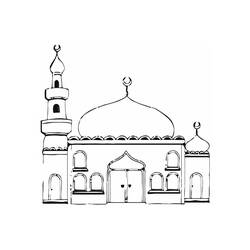 Dessin à colorier: Mosquée (Bâtiments et Architecture) #64519 - Coloriages à Imprimer Gratuits