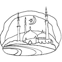 Dessin à colorier: Mosquée (Bâtiments et Architecture) #64528 - Coloriages à Imprimer Gratuits