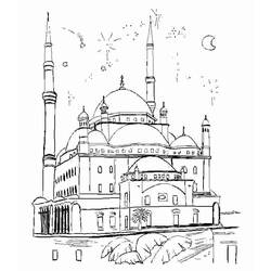 Dessin à colorier: Mosquée (Bâtiments et Architecture) #64531 - Coloriages à Imprimer Gratuits