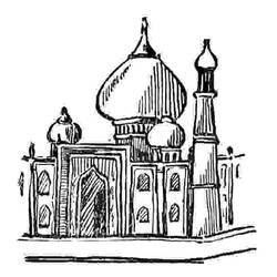 Dessin à colorier: Mosquée (Bâtiments et Architecture) #64535 - Coloriages à Imprimer Gratuits