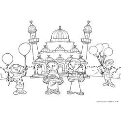 Dessin à colorier: Mosquée (Bâtiments et Architecture) #64573 - Coloriages à Imprimer Gratuits